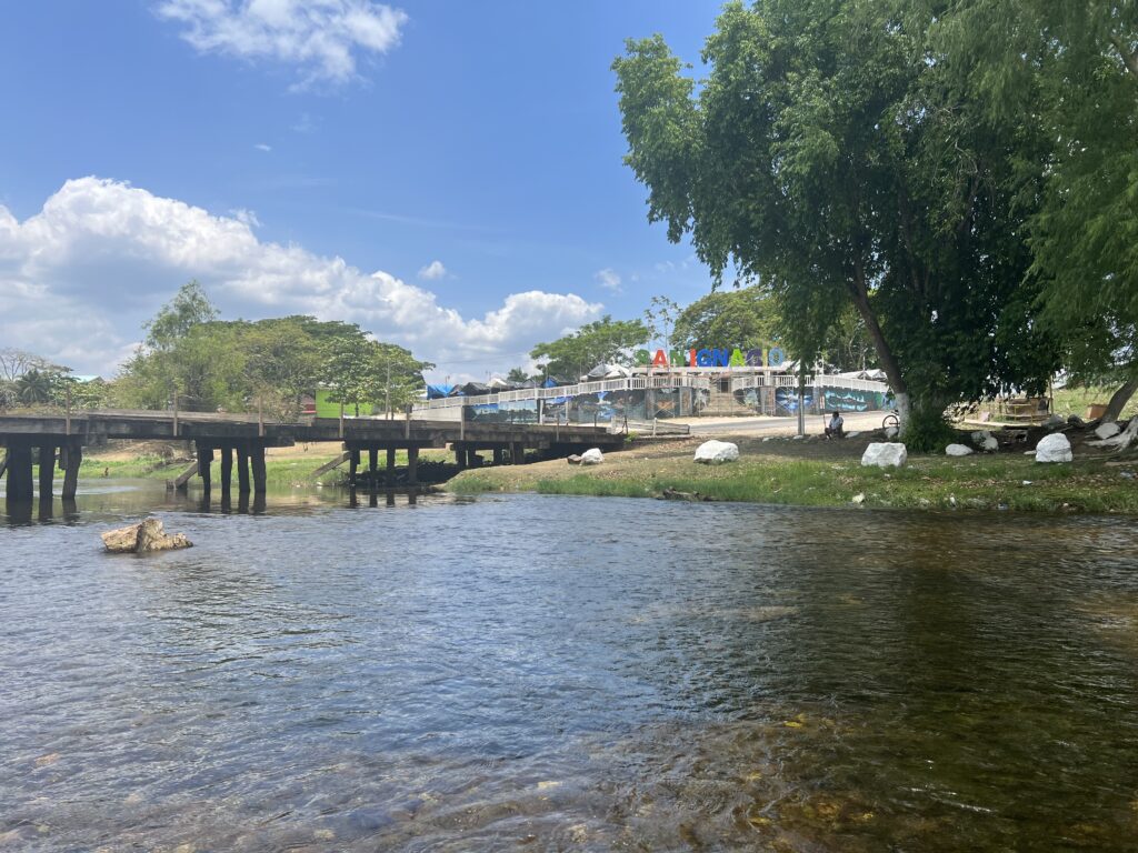 Twin Towns Low-lying Wooden Bridge